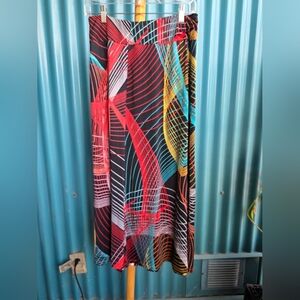 Tribal Red and Black Geometric Skirt